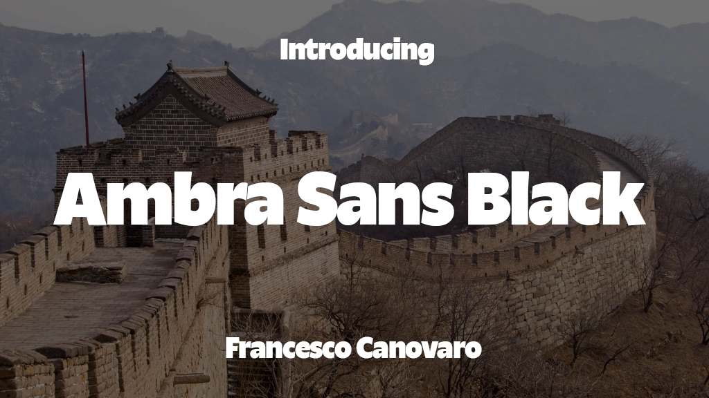 Ambra Sans Trial Black Font Sample Image 1