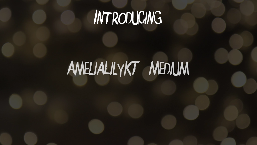 AmeliaLilyKT Medium Font Sample Images  1