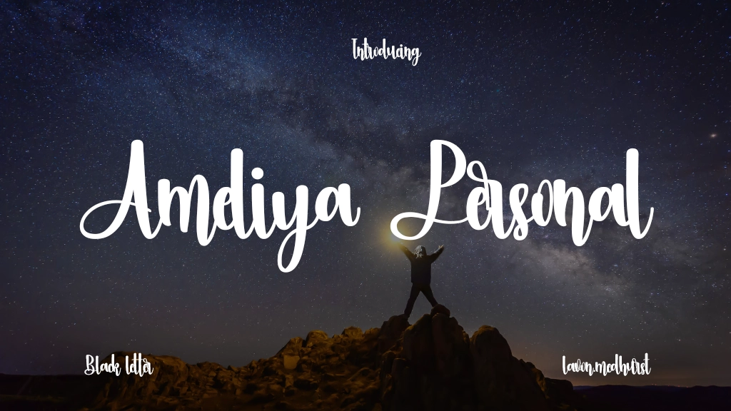 Ameliya Personal Font Sample Image 1