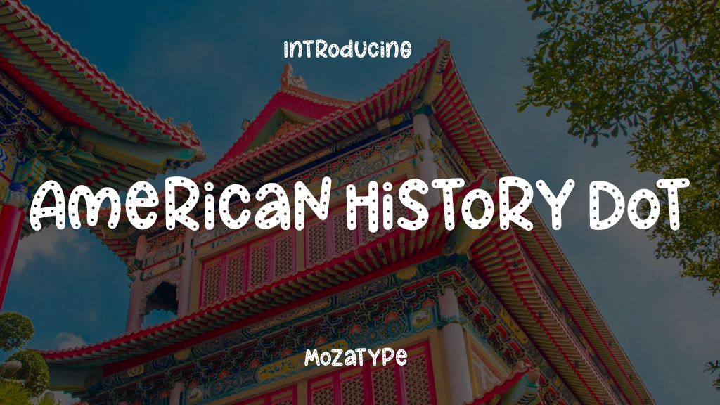 AmericaN History Dot Font Sample Image 1