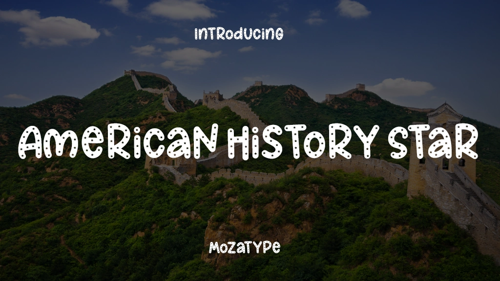 AmericaN History Star Font Sample Image 1