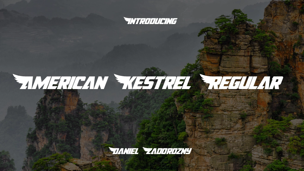 American Kestrel Regular Font Sample Image 1