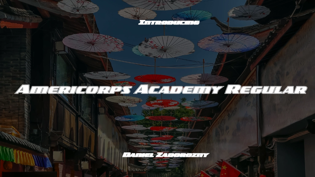 Americorps Academy Regular Font Sample Image 1