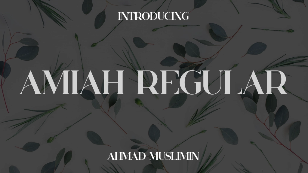 Amiah Regular Font Sample Images  1