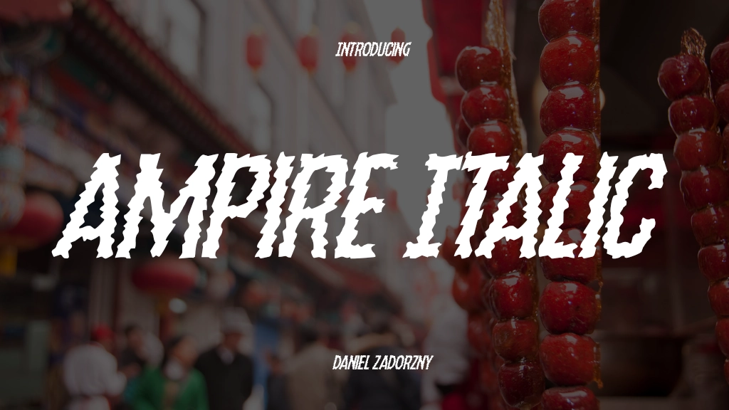 Ampire Italic Font Sample Image 1