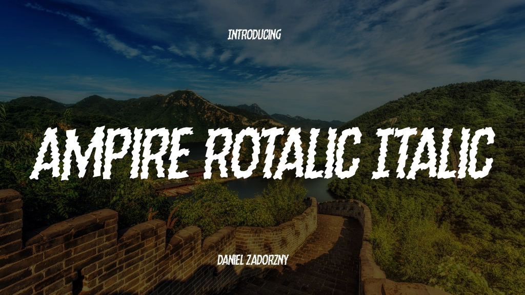 Ampire Rotalic Font Sample Image 1