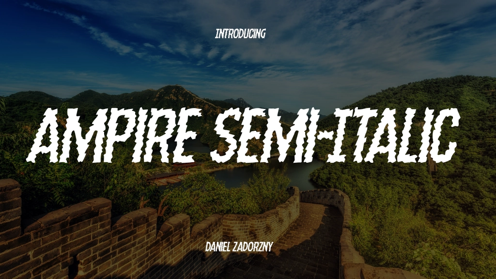 Ampire Semi-Italic Font Sample Image 1