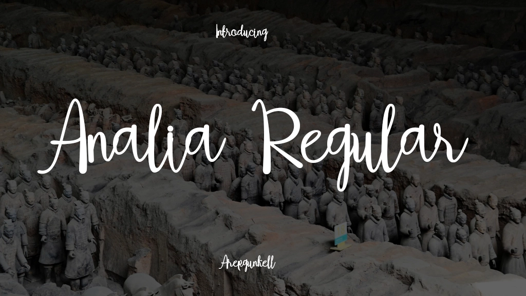 Analia Regular Font Sample Image 1