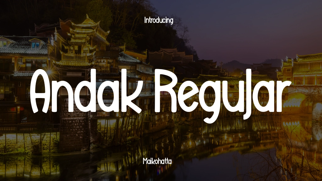 Andak Regular Font Sample Image 1