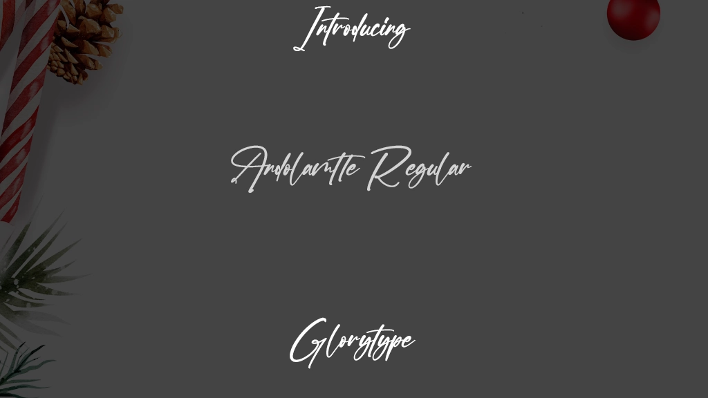 Andolamtte Regular Font Sample Images  1