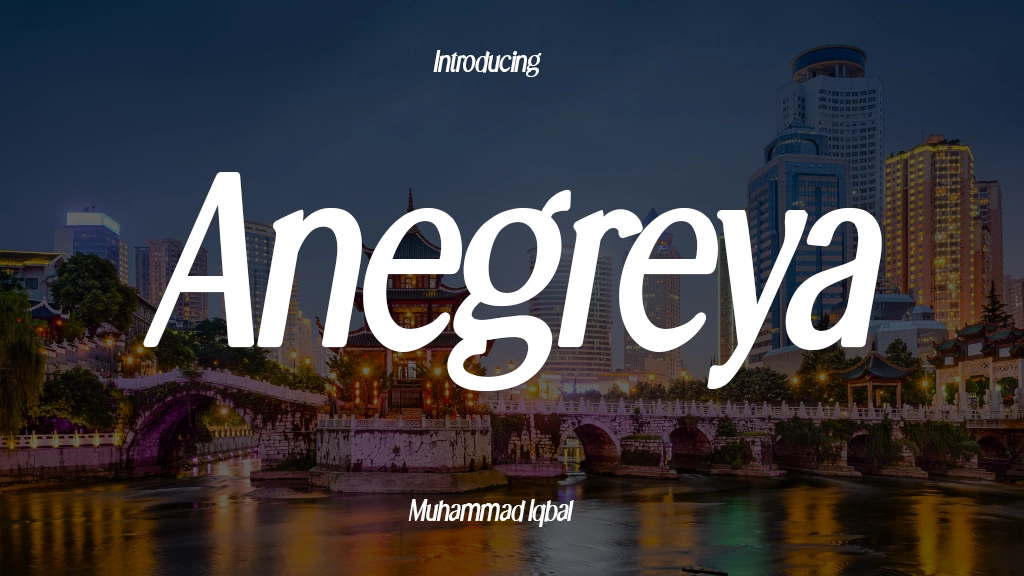 Anegreya Font Family Font Sample Image 1