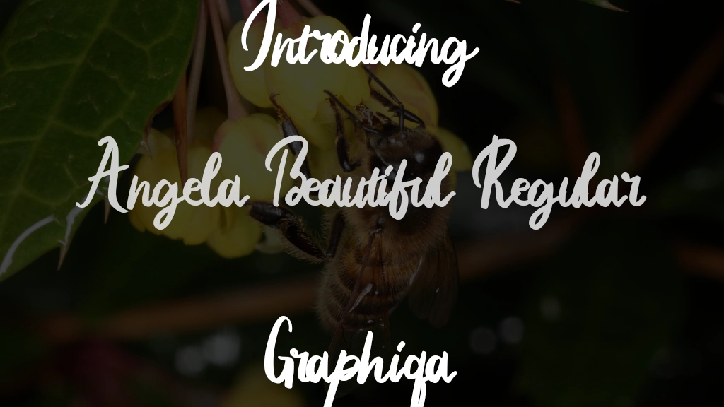 Angela Beautiful Regular Font Sample Images  1