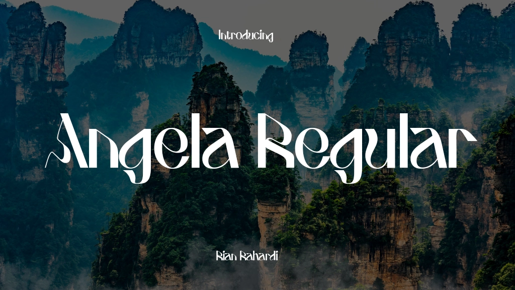 Angela Regular Font Sample Image 1