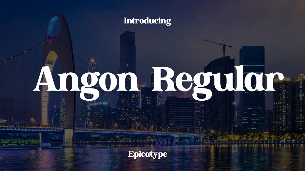 Angon Regular 字体样本图像  1