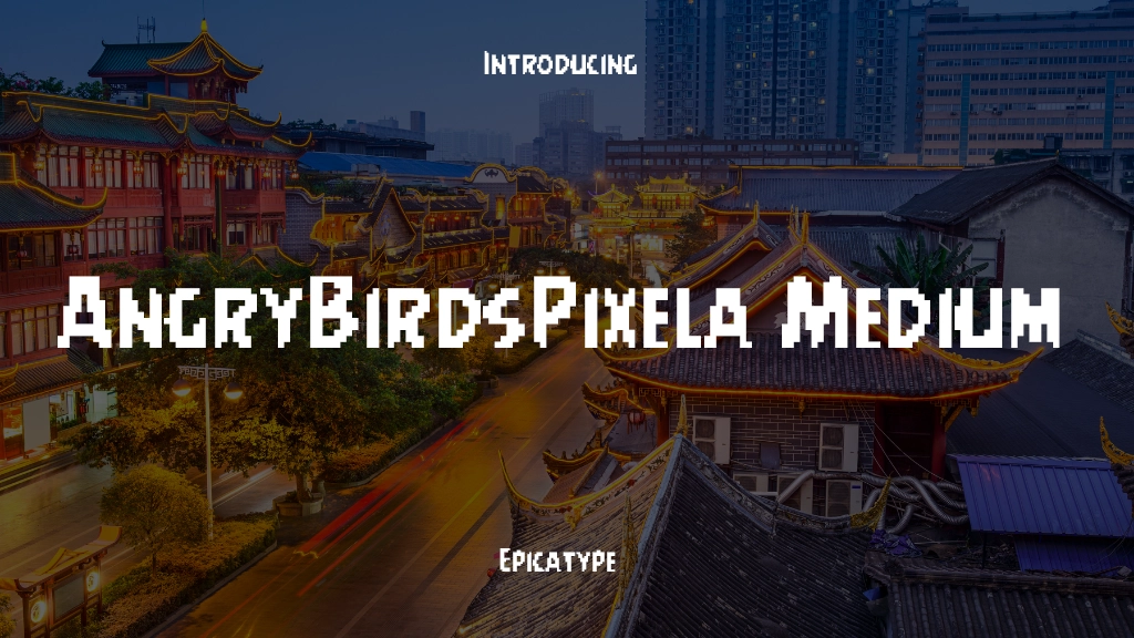 AngryBirdsPixela Medium Font Sample Image 1