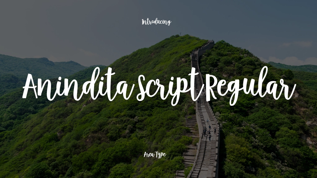 Anindita Script Regular Font Sample Image 1