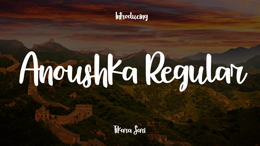 Anoushka Regular Font Sample Image 1