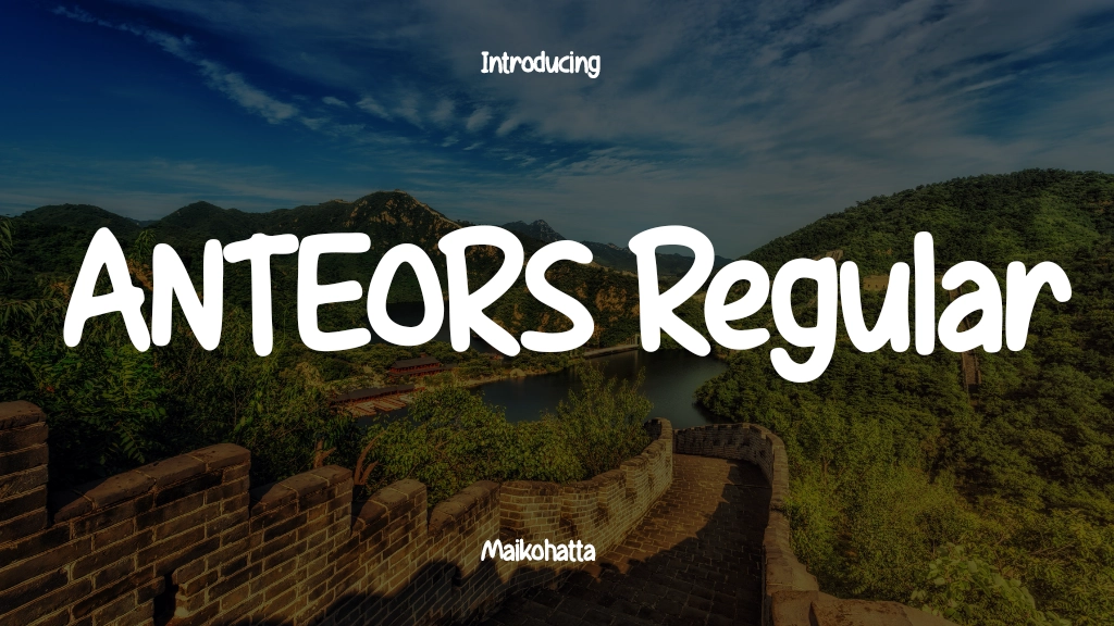 ANTEORS Regular Font Sample Image 1