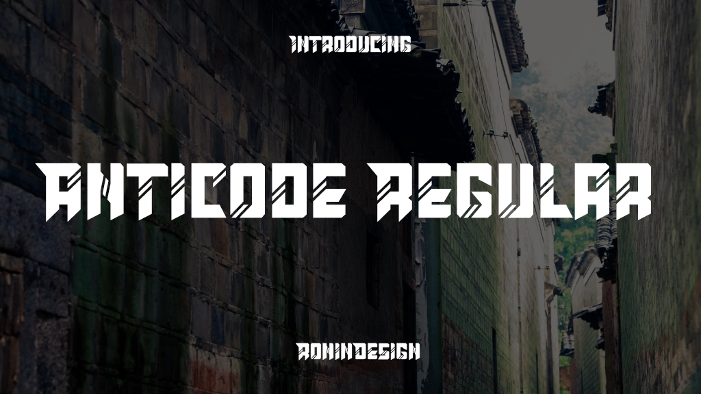 Anticode Regular Font Sample Image 1