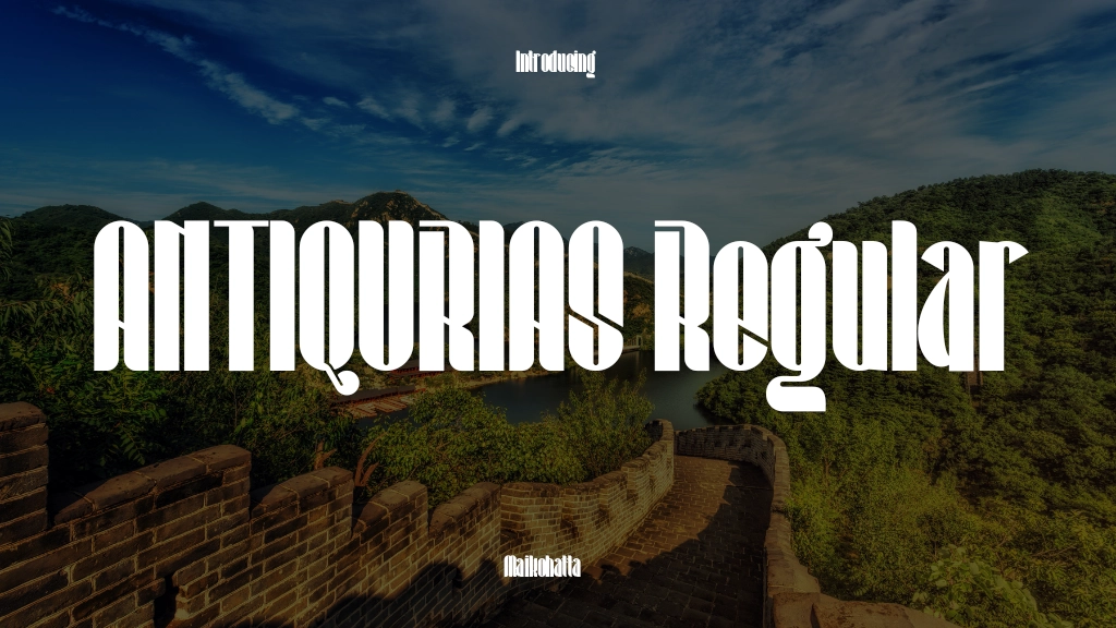 ANTIQURIAS Regular Font Sample Image 1