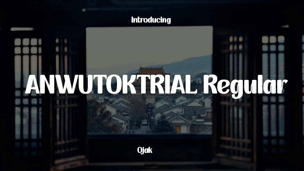 ANWUTOKTRIAL Regular Font Sample Image 1