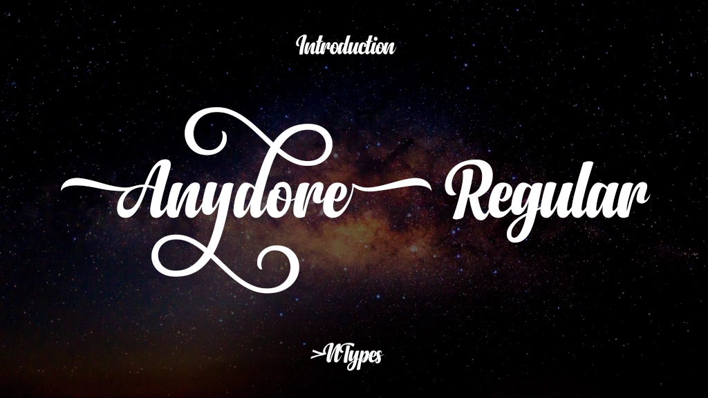 Anydore Regular Font Sample Image 1