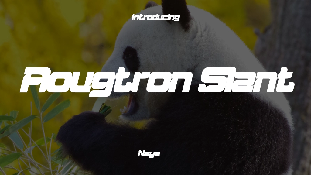 Aougtron Slant Font Sample Image 1