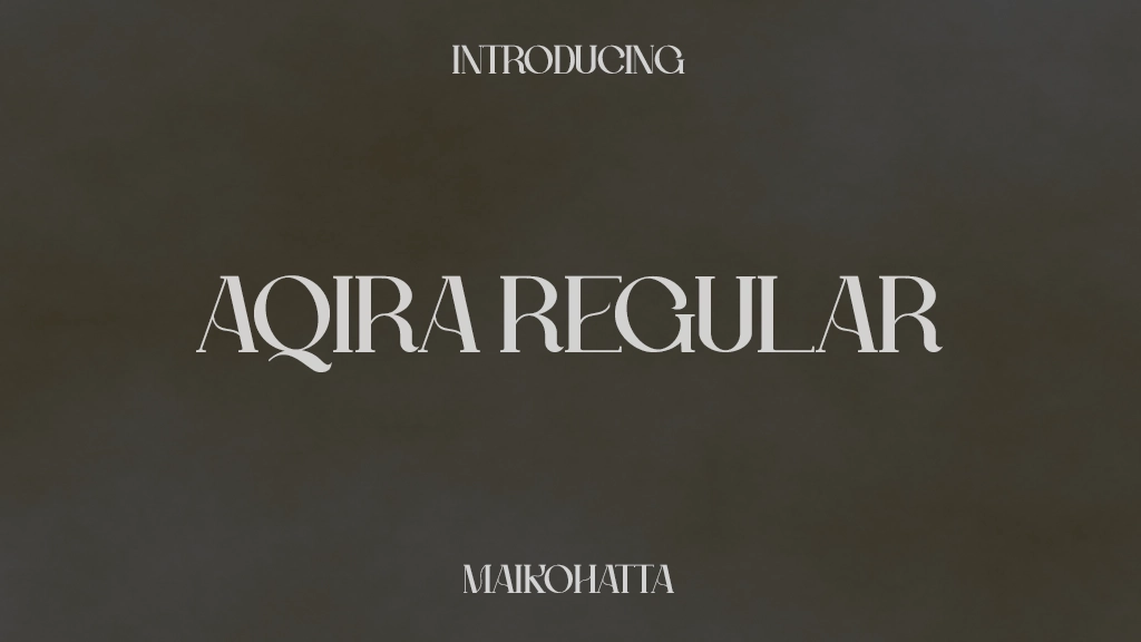 AQIRA Regular Font Sample Images  1