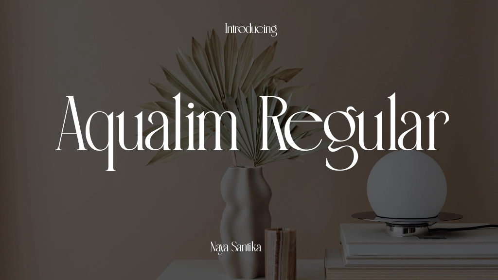 Aqualim Regular Font Sample Image 1