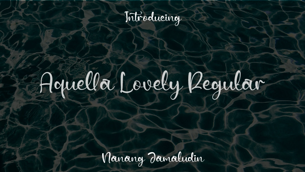 Aquella Lovely Regular Images d’exemples de polices  1