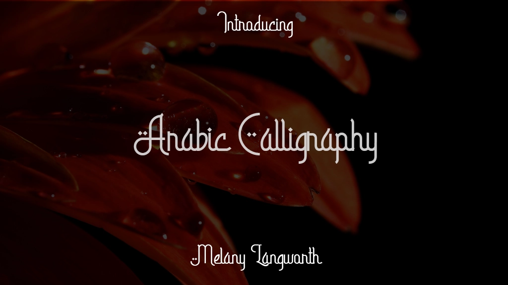 Arabic Calligraphy Images d’exemples de polices  1