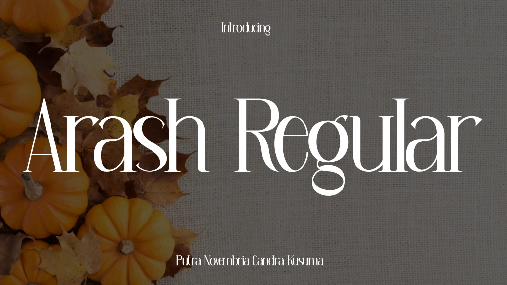 Arash Regular Font Sample Image 1