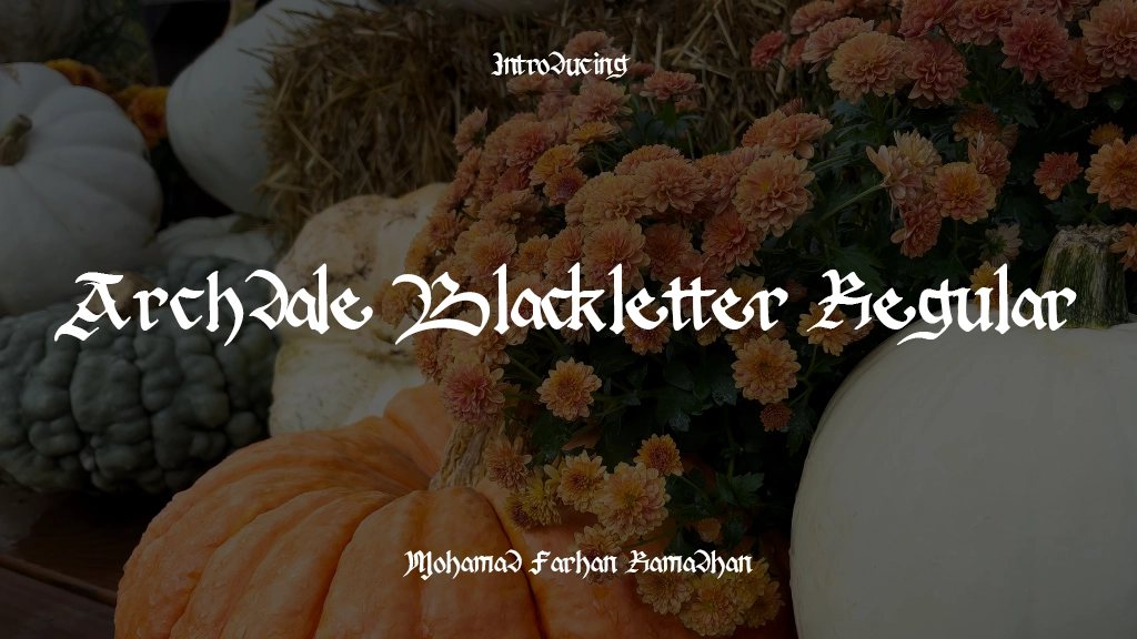 Archdale Blackletter Regular Font Sample Image 1