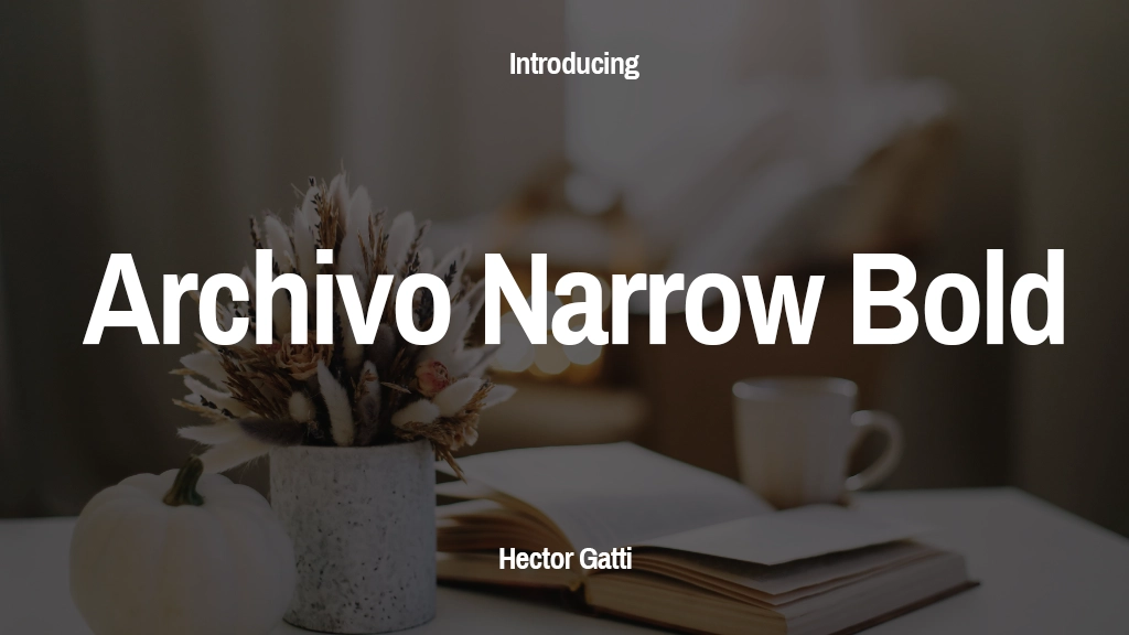 Archivo Narrow Bold Font Sample Image 1