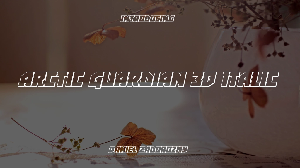 Arctic Guardian 3D Italic Font Sample Image 1