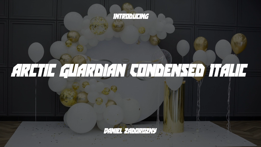 Arctic Guardian Condensed Italic Condensed Italic Font Sample Image 1