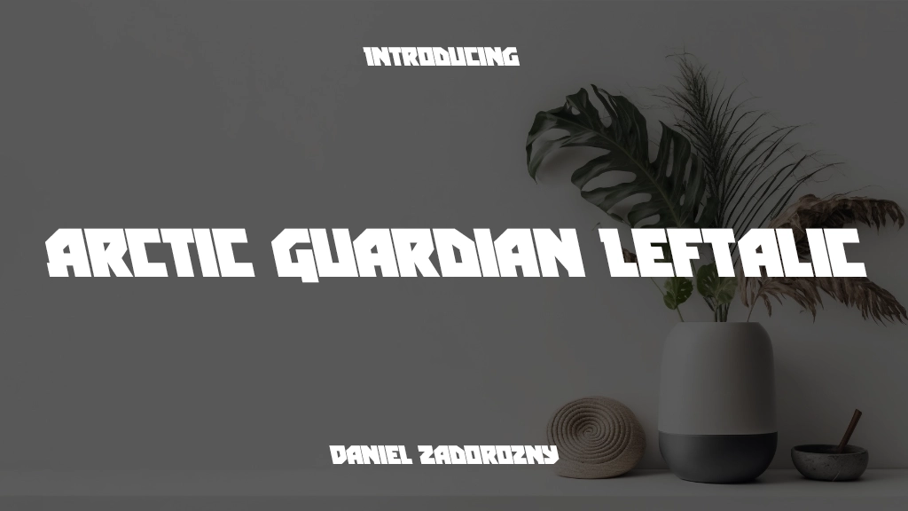 Arctic Guardian Leftalic Italic Font Sample Image 1