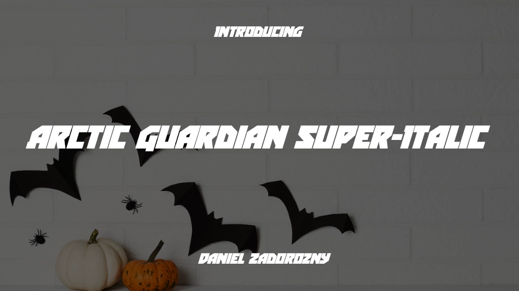 Arctic Guardian Super-Italic Italic Font Sample Image 1