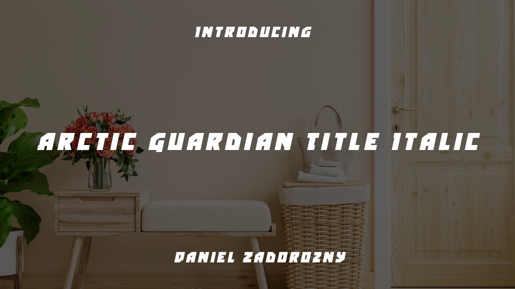 Arctic Guardian Title Italic Italic Font Sample Image 1