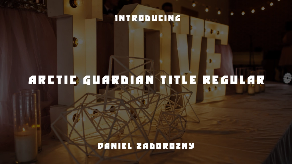 Arctic Guardian Title Regular Font Sample Image 1