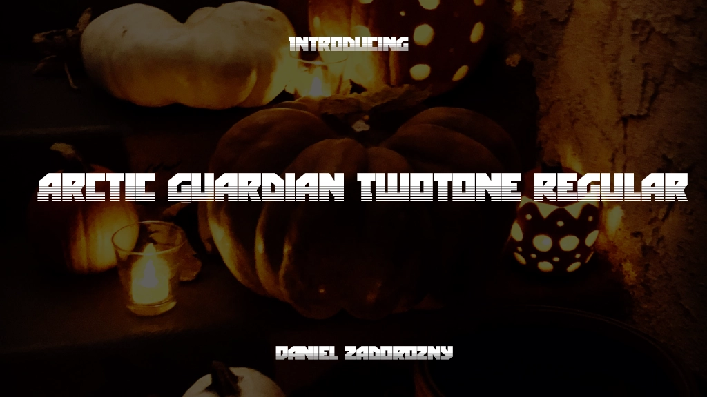 Arctic Guardian Twotone Regular Font Sample Image 1