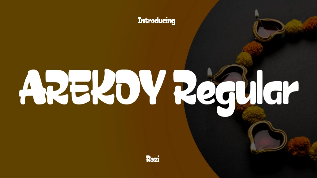 AREKOY PERSONAL USE Regular Font Sample Image 1