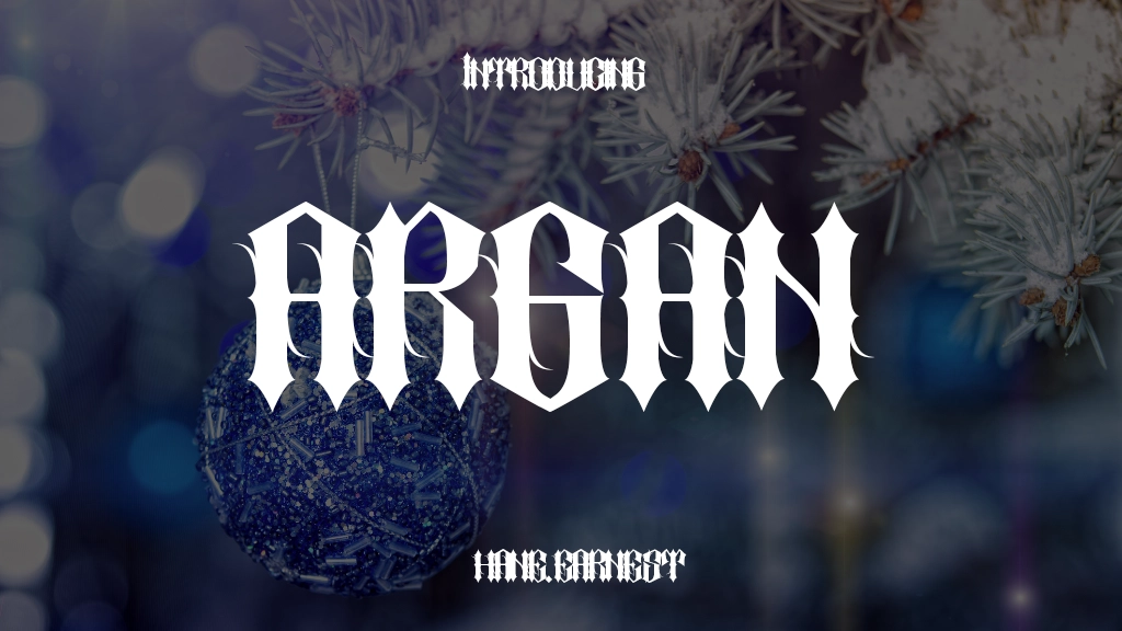 argan Font Sample Image 1