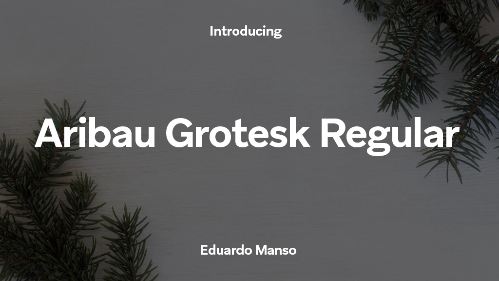 Aribau Grotesk TRIAL Regular Font Sample Image 1