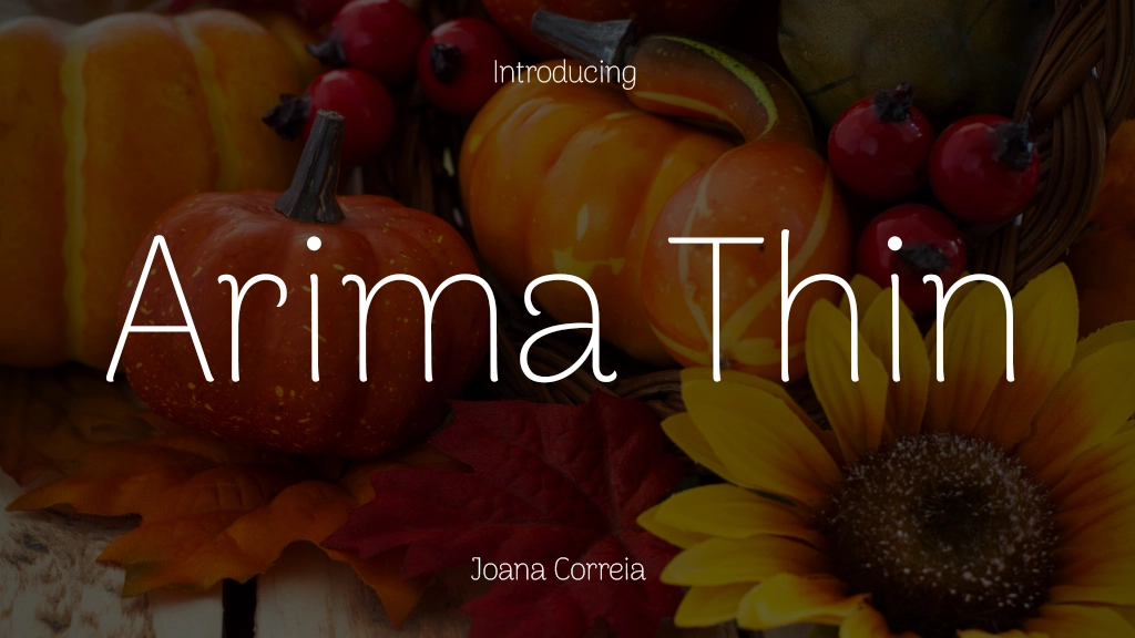 Arima Thin Font Sample Image 1