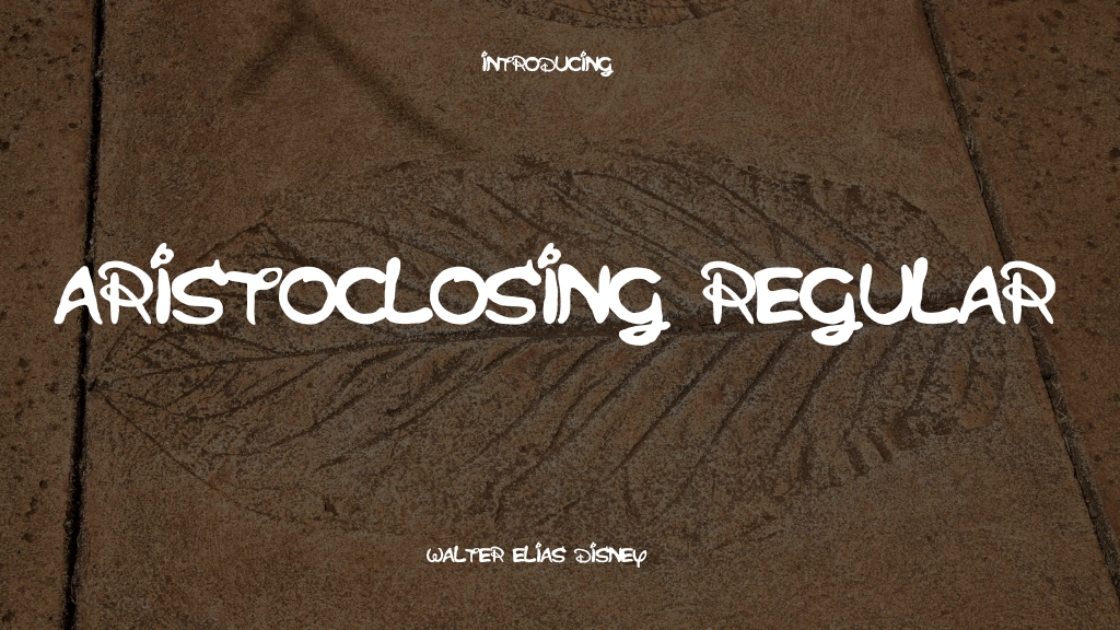 Aristoclosing Regular Font Sample Image 1