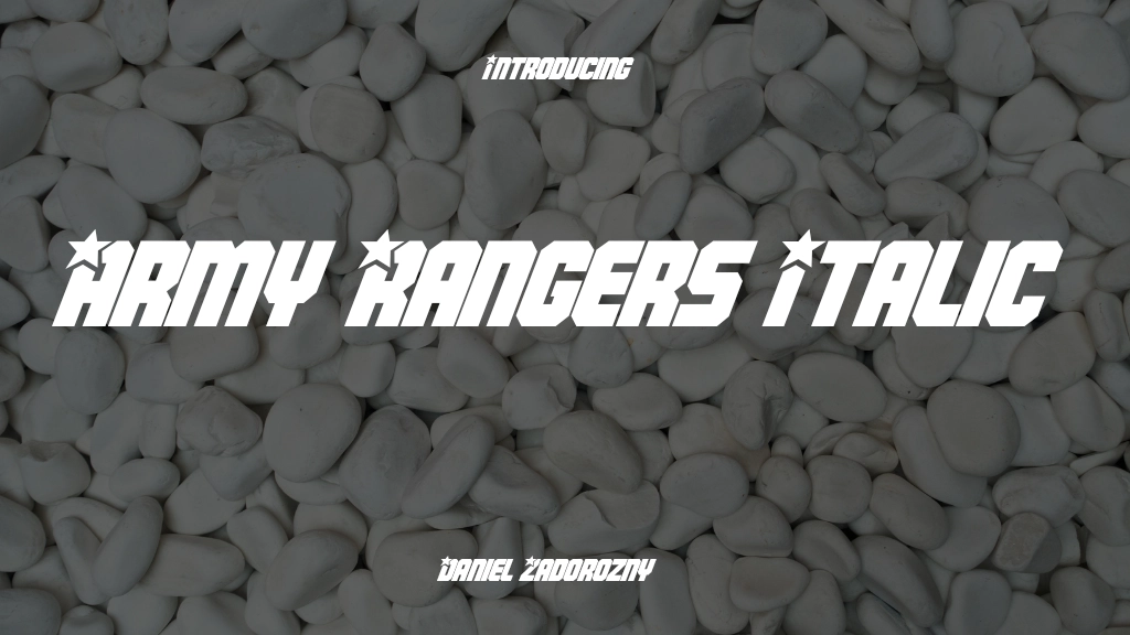 Army Rangers Italic Font Sample Image 1