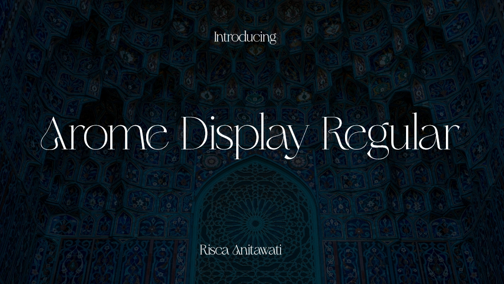 Arome Display Regular Font Sample Image 1