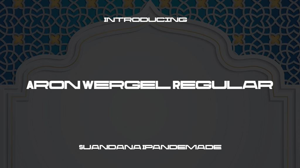 Aron Wergel Regular Font Sample Image 1