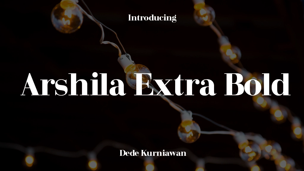 Arshila Extra Bold Font Sample Image 1